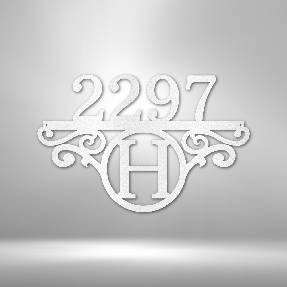 Initial Address Monogram - Steel Sign - Throttle Society